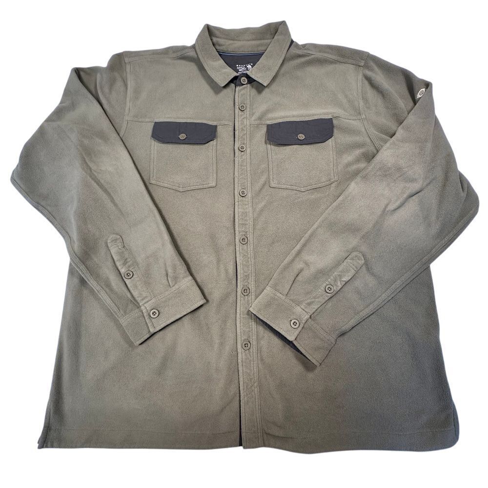 Mountain Hardwear Fleece Long Sleeve Collared Shirt Jacket Shacket Green XL‎